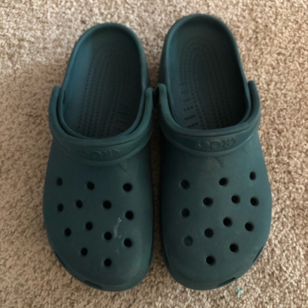 Teal Crocs